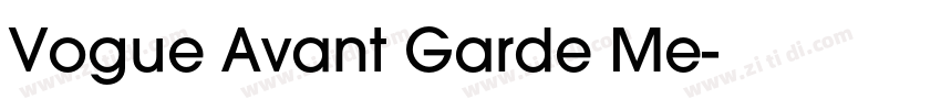 Vogue Avant Garde Me字体转换